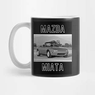 1990 Mazda Miata - Black And White Design Mug